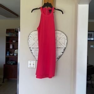 Gorgeous Coral Halter dress with scalloped bottom